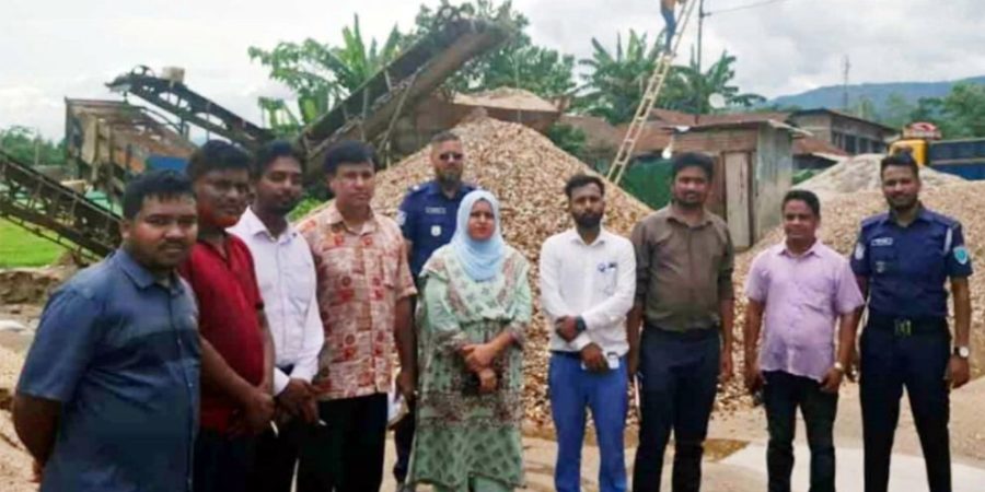 জৈন্তাপুরে ৫ ক্রাশার মেশিনের বিদ্যুৎ বিচ্ছিন্ন