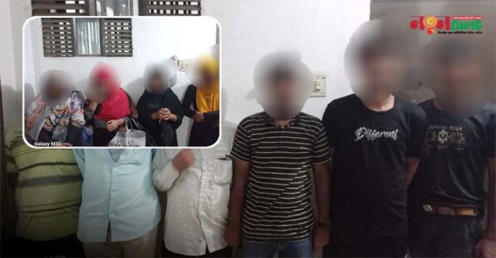 সিলেটে আবাসিক হোটেল থেকে ১০ নারী-পুরুষ আটক