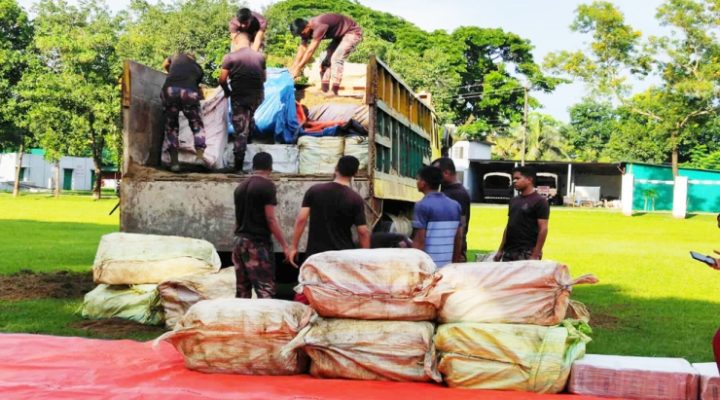সিলেটে সাড়ে ৩ কোটি টাকার ভারতীয় চোরাই পণ্য জব্দ