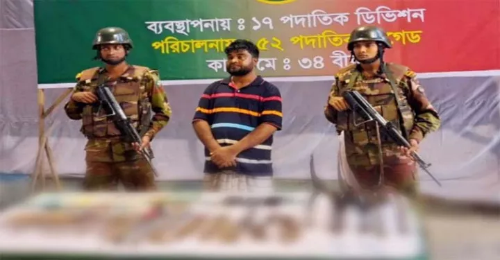 বিশ্বনাথে দেশিয় অস্ত্রসহ মাদক সম্রাট তবারক গ্রেফতার