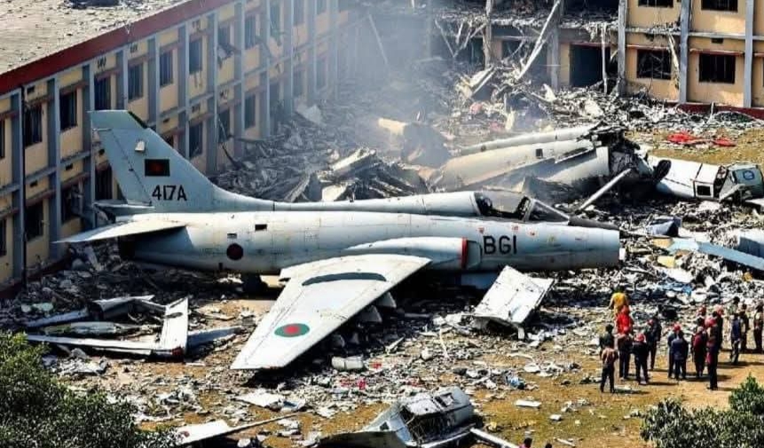 উত্তরায় স্কুল ভবনে বিমান বিধ্বস্ত, মঙ্গলবার রাষ্ট্রীয় শোক ঘোষণা