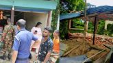 কমলগঞ্জে রাস্তার পাশে অবৈধ দোকানপাট উচ্ছেদ