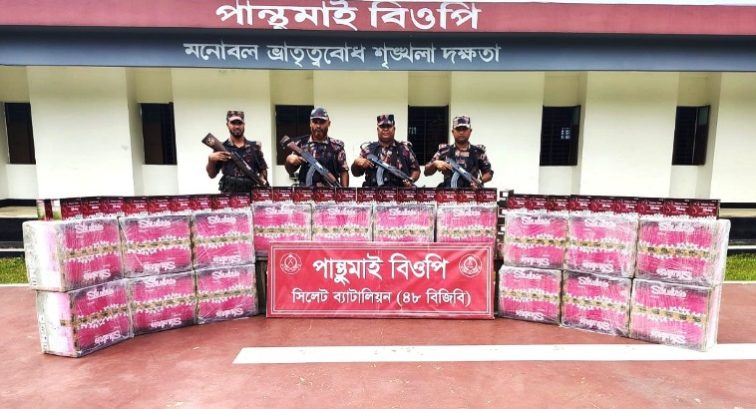 সিলেট সীমান্তে সোয়া ২ কোটি টাকার ভারতীয় পণ্য জব্দ