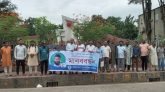 ব্যবসায়ী সোহাগ হত্যার প্রতিবাদে বিএইচআরসি সিলেট শাখার মানববন্ধন