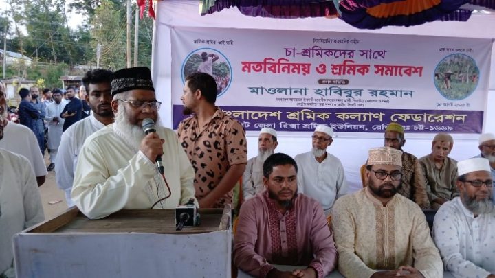 জামায়াত রাষ্ট্রক্ষমতায় এলে চা শ্রমিকদের অধিকার নিশ্চিত করা হবে : মাওলানা হাবিবুর রহমান