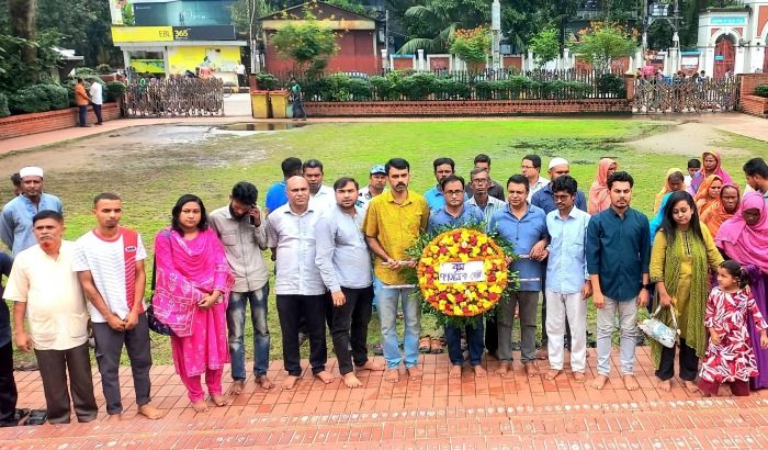 গণঅভ্যুত্থানে শহীদ স্মরণে বাম গণতান্ত্রিক জোটের শ্রদ্ধাঞ্জলি