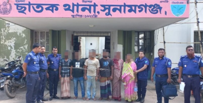 ছাতকে চোরাকারবারীদের হামলায় দুই পুলিশ আহত, গ্রেপ্তার ৬