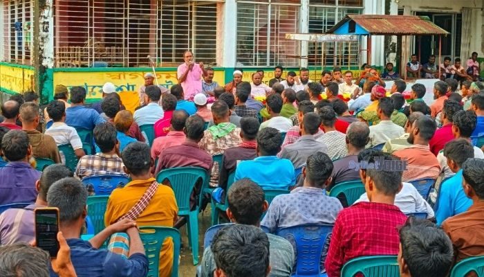 জাফলংয়ে পাথর রক্ষায় ব্যবসায়ী-শ্রমিকদের সমন্বয় সভা