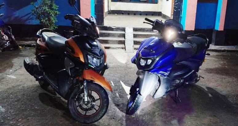 জৈন্তাপুরে পুলিশের অভিযানে দুটি ভারতীয় স্কুটি আটক