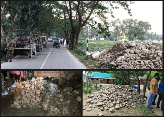 জৈন্তাপুরে টাস্কফোর্স অভিযানে ৫ হাজার ঘনফুট পাথর উদ্ধার