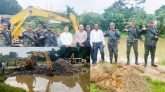 সিলেটে পুকুরে লুকানো দেড় লাখ ঘনফুট পাথর উদ্ধার