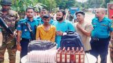 সিলেটে ভারতীয় মদ ও কসমেটিক্সসহ আটক ৩