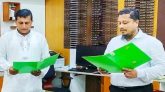 জকিগঞ্জে নির্বাচনের সাড়ে ৩ বছর পর ইউপি চেয়ারম্যানের শপথ নিলেন বিএনপি নেতা হাসান