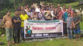 লালাখাল চা বাগানে চা শ্রমিক ঐক্য’র বিক্ষোভ সমাবেশ