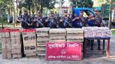 সিলেট সীমান্তে ৪২ লাখ টাকার ভারতীয় চকলেট, মদ ও গরু জব্দ