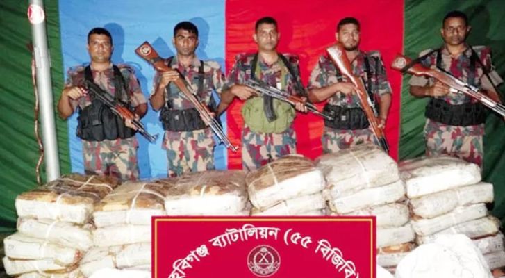 হবিগঞ্জ সীমান্তে দেড় কোটি টাকার ভারতীয় চোরাই পণ্য জব্দ