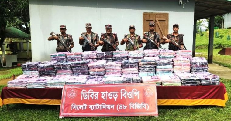 সিলেটে ১ কোটি ৩৬ লাখ টাকার ভারতীয় অবৈধ পণ্য জব্দ