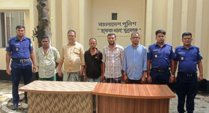 ছাতকে ‘জয়বাংলা’ স্লোগানে ছাত্রদলের আসামি ছিনতাই, গ্রেপ্তার ৫
