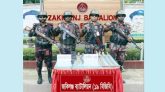 জৈন্তাপুরে দেশীয় অস্ত্রসহ ১৬ লাখ টাকার চোরাচালানি পণ্য জব্দ