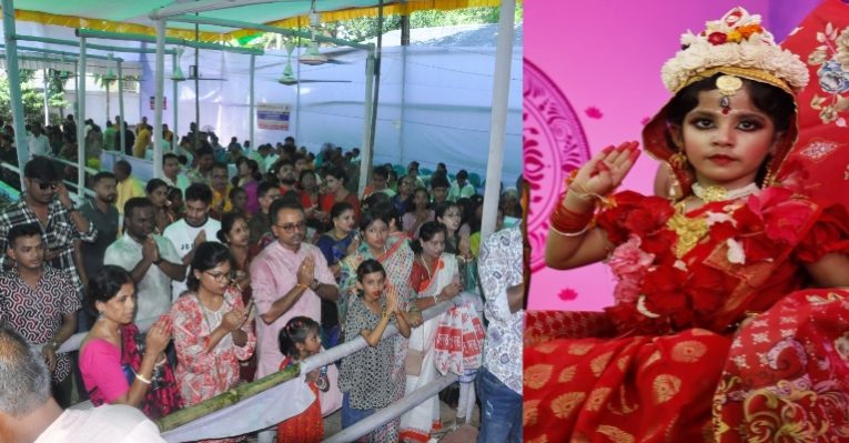 দুর্গাপূজোর অষ্টমীর দিনে সিলেটে ‘কুমারী পূজা’ অনুষ্ঠিত