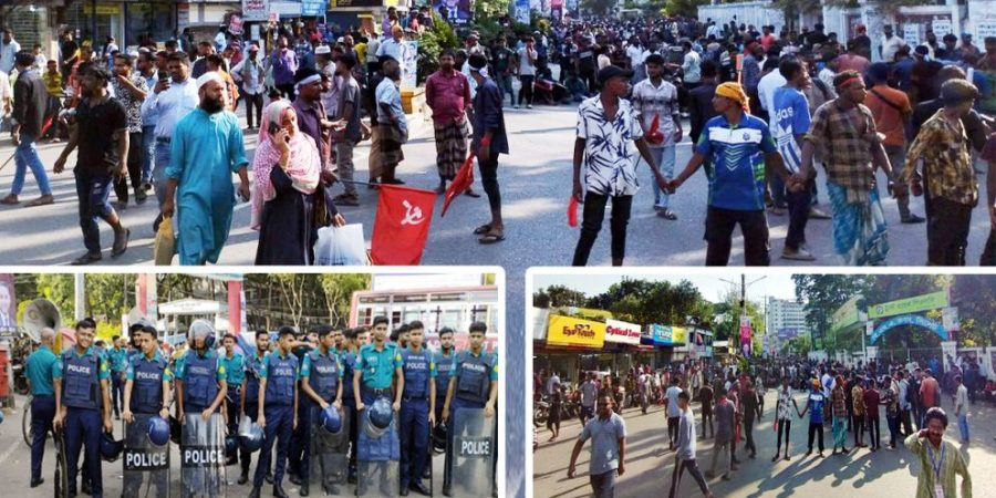 সিলেটে ব্যাটারি রিকশা শ্রমিকদের সমাবেশ, সড়ক অবরোধ