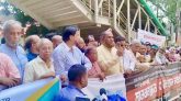 ঢাকা-সিলেট মহাসড়কের কাজ দ্রুত সম্পন্নের দাবিতে ঢাকায় মানববন্ধন