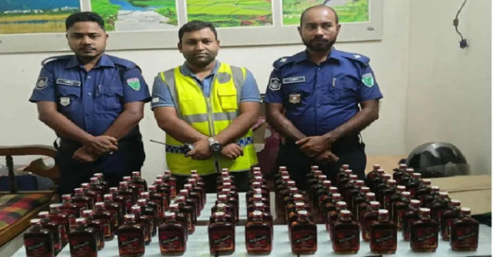 জৈন্তাপুরে বিপুল পরিমাণ বিদেশি মদ উদ্ধার