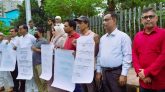 সীমান্ত নদী জাদুকাটাকে পরিবেশ সংকটাপন্ন এলাকা ঘোষনার দাবিতে মানববন্ধন