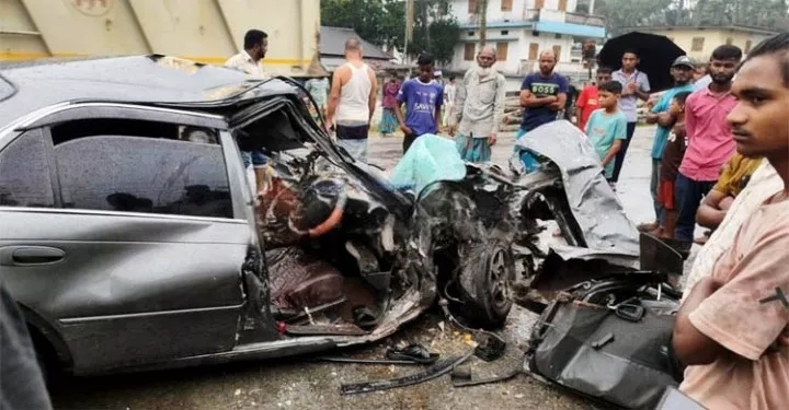 ওসমানীনগরে বাস ও কারের সংঘর্ষে চালক নিহত, আহত ৫