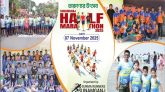 সুনামগঞ্জে হাফ ম্যারাথন, ২১ কিলোমিটার দৌড়ে সেরা ৫৫ বছর বয়সী