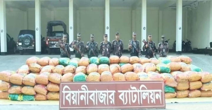 সিলেটে সীমান্তে প্রায় ৮২ লাখ টাকার অবৈধ ভারতীয় জিরা জব্দ