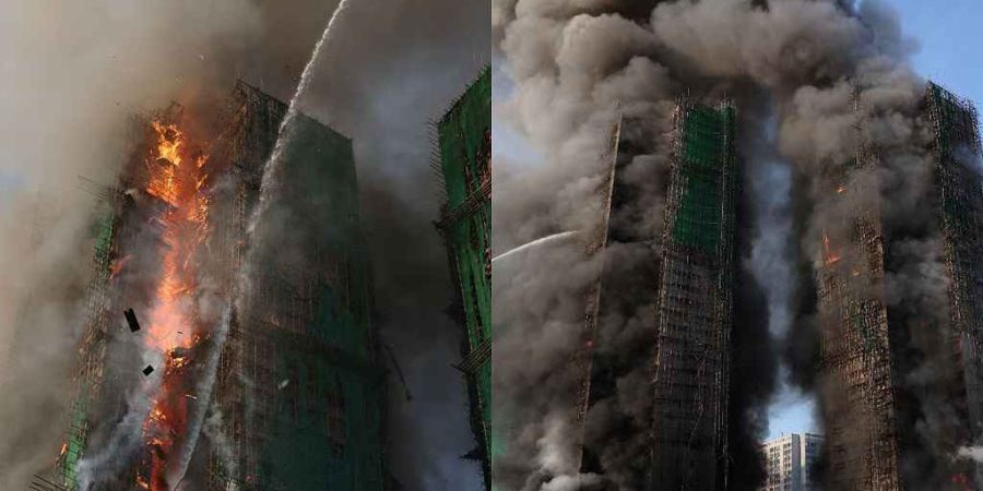 হংকংয়ে আবাসিক ভবনে ভয়াবহ আগুন, বহু হতাহতের শঙ্কা