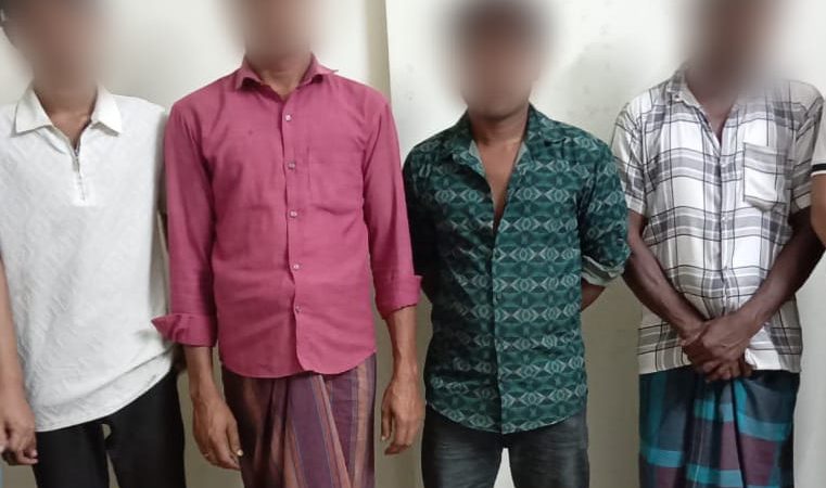 সিলেটে বাস টার্মিনাল এলাকায় ৪ জুয়াড়ী আটক