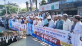 সিলেটে মাদরাসা শিক্ষক আবুল বাশারকে গ্রেপ্তারের প্রতিবাদে মানববন্ধন
