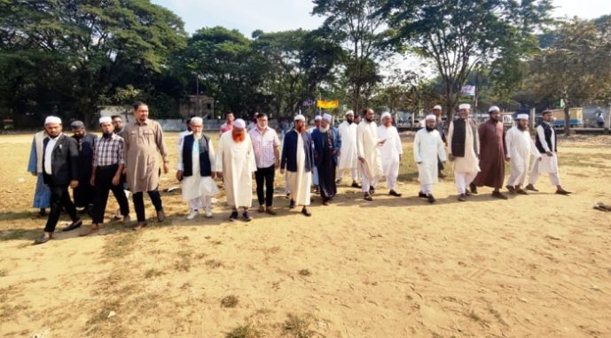 সিলেটে ৮ দল নেতৃবৃন্দের আলিয়া মাঠ পরিদর্শন