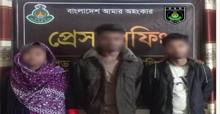 কমলগঞ্জে প্রেমের প্রস্তাবে সাড়া না দেওয়া স্কুলছাত্রীকে অপহরণ, গ্রেপ্তার ৩