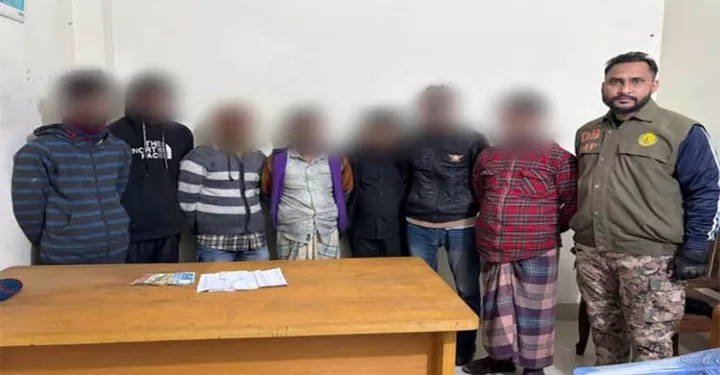 সিলেটে তীরজুয়া খেলার সময় ৭ যুবক আটক