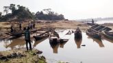 ধলাই নদীতে অবৈধ বালু-পাথর উত্তোলন, ১১০ নৌকা ধ্বংস