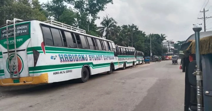 ধর্মঘট প্রত্যাহার, হবিগঞ্জ–সিলেট রুটে বাস চলাচল শুরু