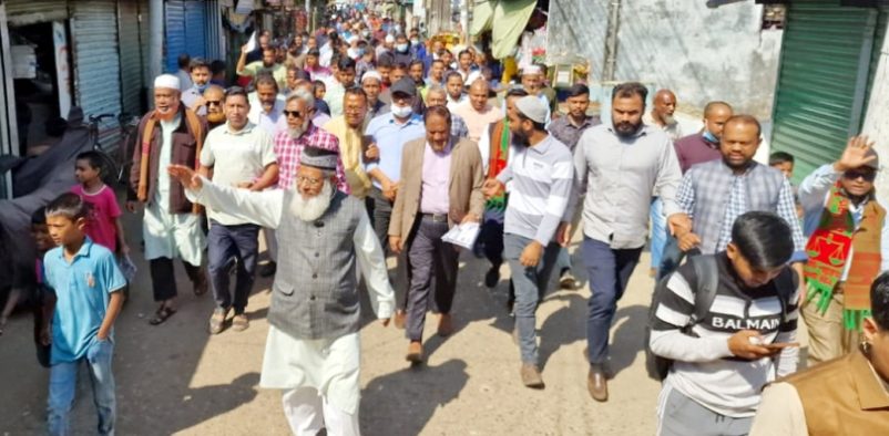 মাছিমপুর এলাকায় দাঁড়িপাল্লার সমর্থনে গণসংযোগ