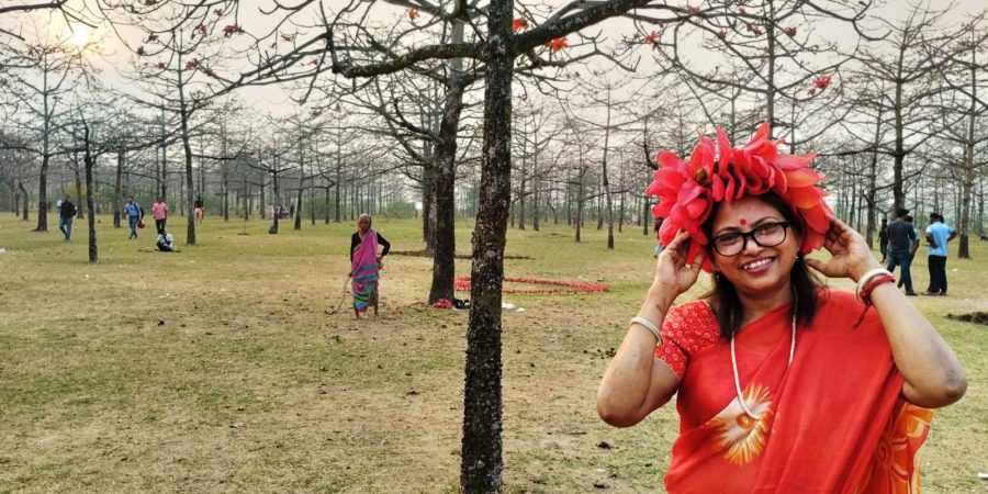 সুনামগঞ্জের শিমুল বাগানে উৎসবের আমেজ, হাজারো দর্শনার্থীর পদচারণা