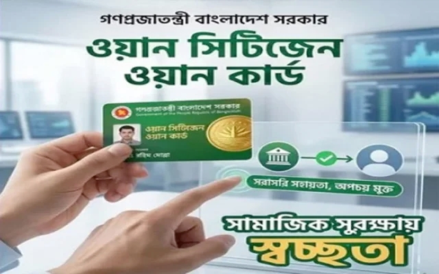 চালু হচ্ছে ‘ওয়ান সিটিজেন ওয়ান কার্ড’