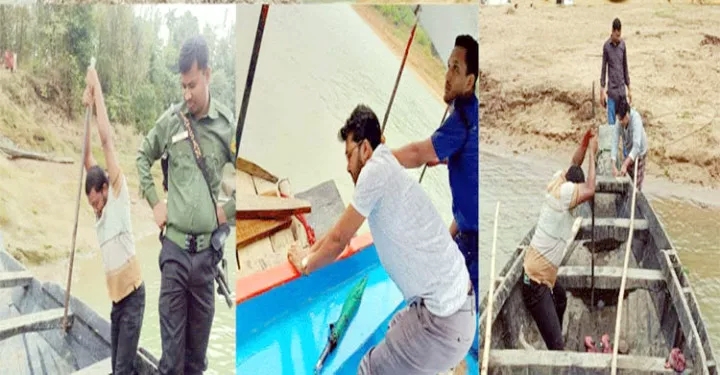 জৈন্তাপুরে ইঞ্জিনচালিত দুই নৌকা ধ্বংস, ২জনকে কারাদন্ড