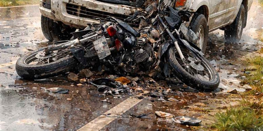 নিয়ন্ত্রণ হারিয়ে পিকআপের নিচে মোটরসাইকেল, নিহত ৩