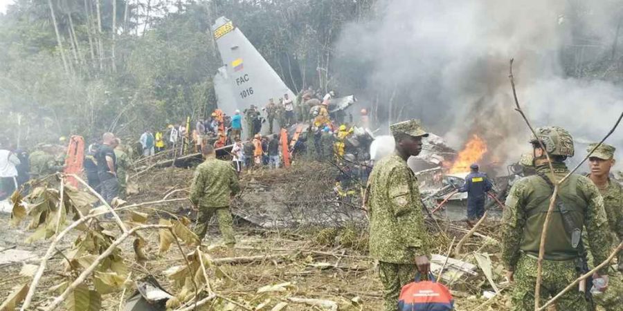 কলম্বিয়ায় উড্ডয়নের পর সামরিক বিমান বিধ্বস্ত, নিহত ৩৪