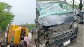 জৈন্তাপুরে ট্রাক-মাইক্রোবাসের মুখোমুখি সংঘর্ষ, চালকসহ আহত ৩