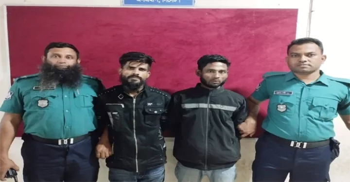 সিলেটে ছিনতাইকারী চক্রের দুই সদস্য আটক, সিএনজি অটোরিকশা জব্দ