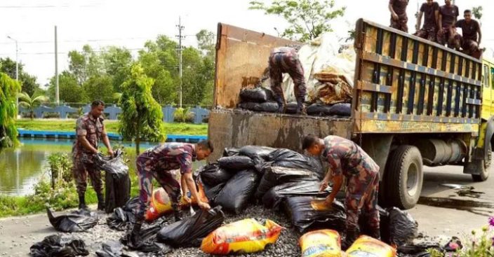 হবিগঞ্জে অভিযানে অর্ধকোটি টাকার ভারতীয় পণ্য জব্দ