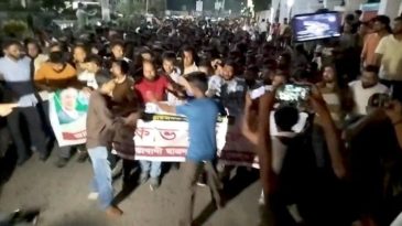 সিলেটে ছাত্রদলের বিক্ষোভ মিছিল