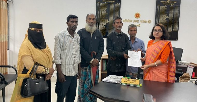 সিলেটে ভূমিহীন অসহায় মানুষের বাসস্থানের দাবিতে স্মারকলিপি প্রদান